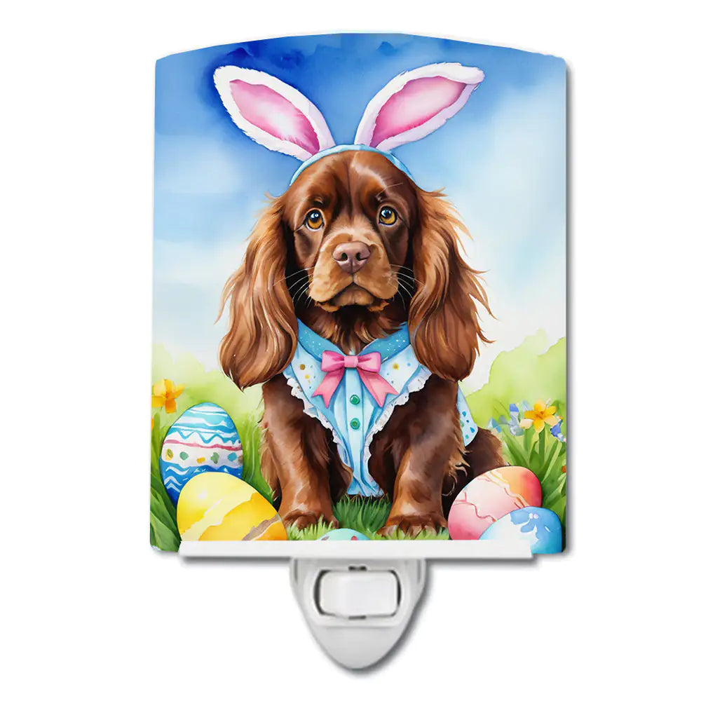 Sussex Spaniel Easter Egg Hunt Ceramic Night Light