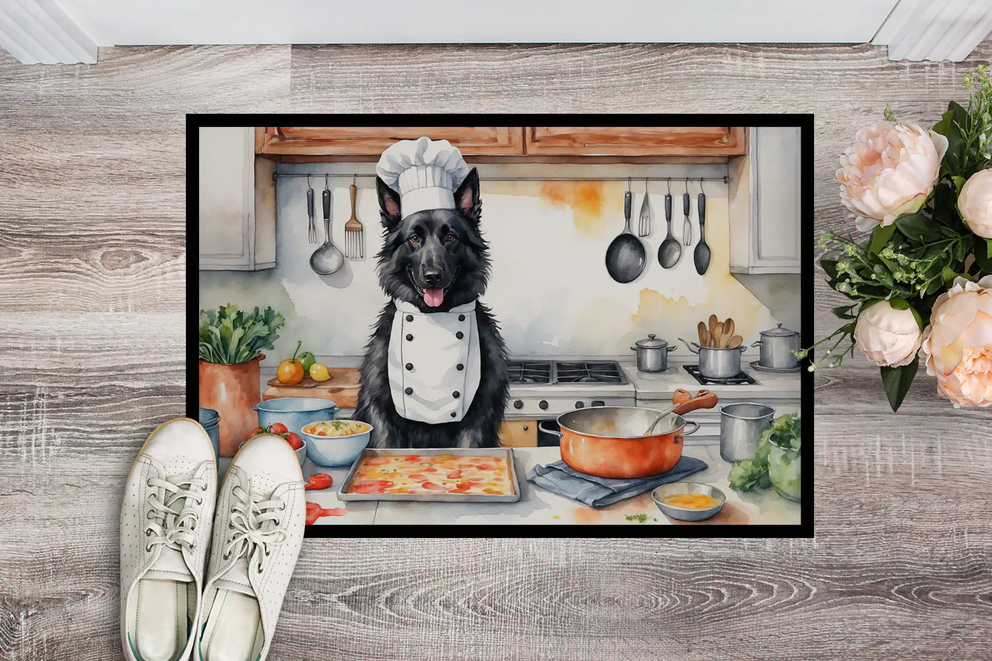 Belgian Sheepdog The Chef Doormat