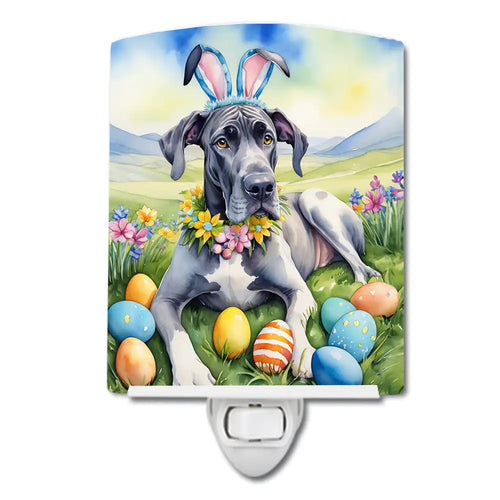 Great Dane Easter Egg Hunt Ceramic Night Light