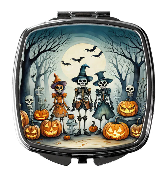 Calacas Skeletons Spooky Halloween Compact Mirror
