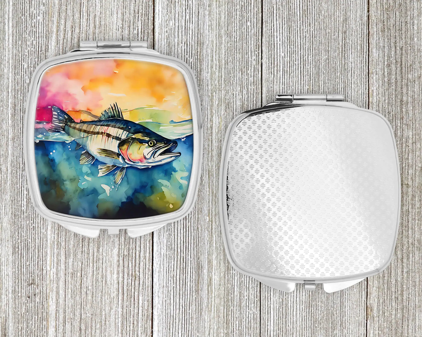 Striped Bass Compact Mirror