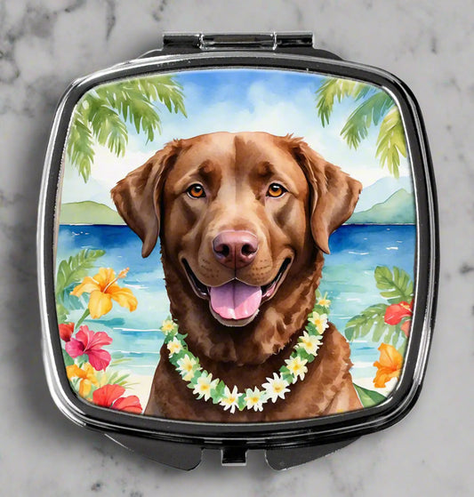 Chesapeake Bay Retriever Luau Compact Mirror