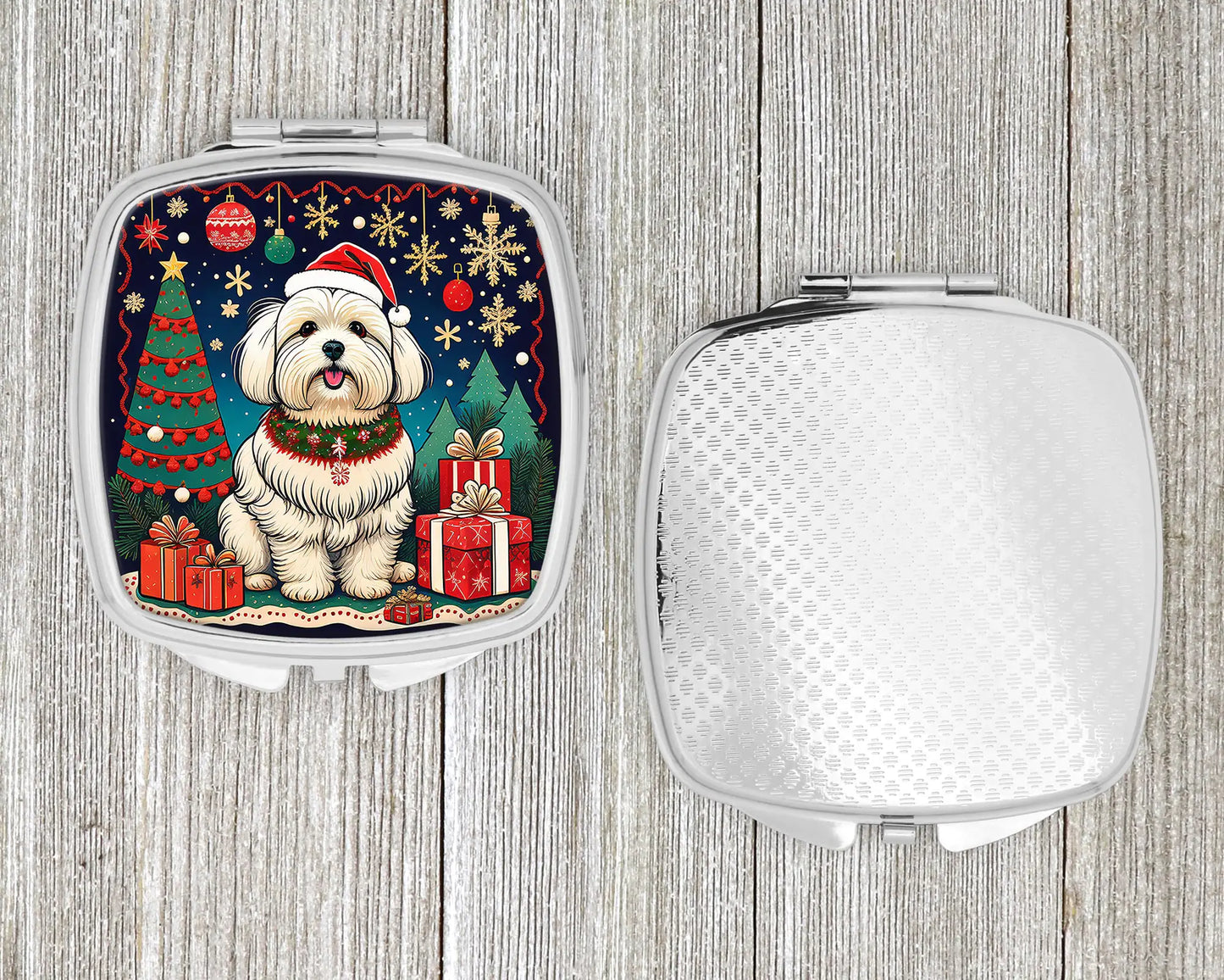 Coton De Tulear Christmas Compact Mirror