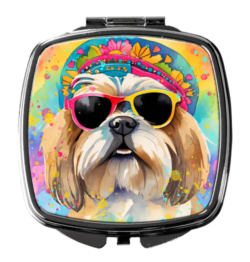 Shih Tzu Hippie Dawg Compact Mirror