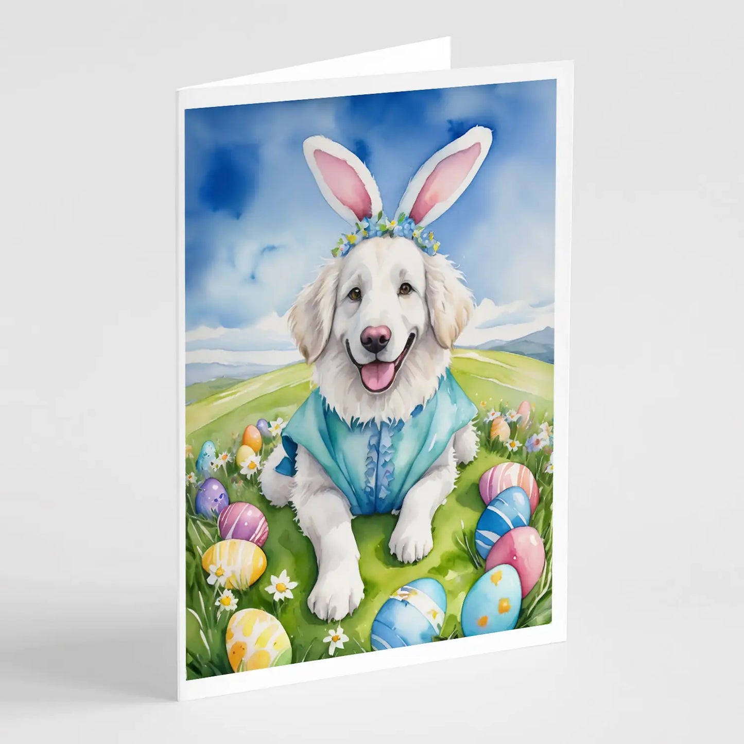 Kuvasz Easter Egg Hunt Greeting Cards Pack of 8