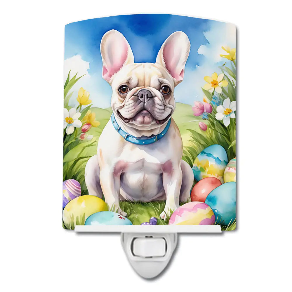 French Bulldog Easter Egg Hunt Ceramic Night Light
