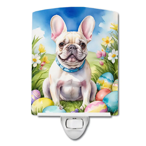 French Bulldog Easter Egg Hunt Ceramic Night Light