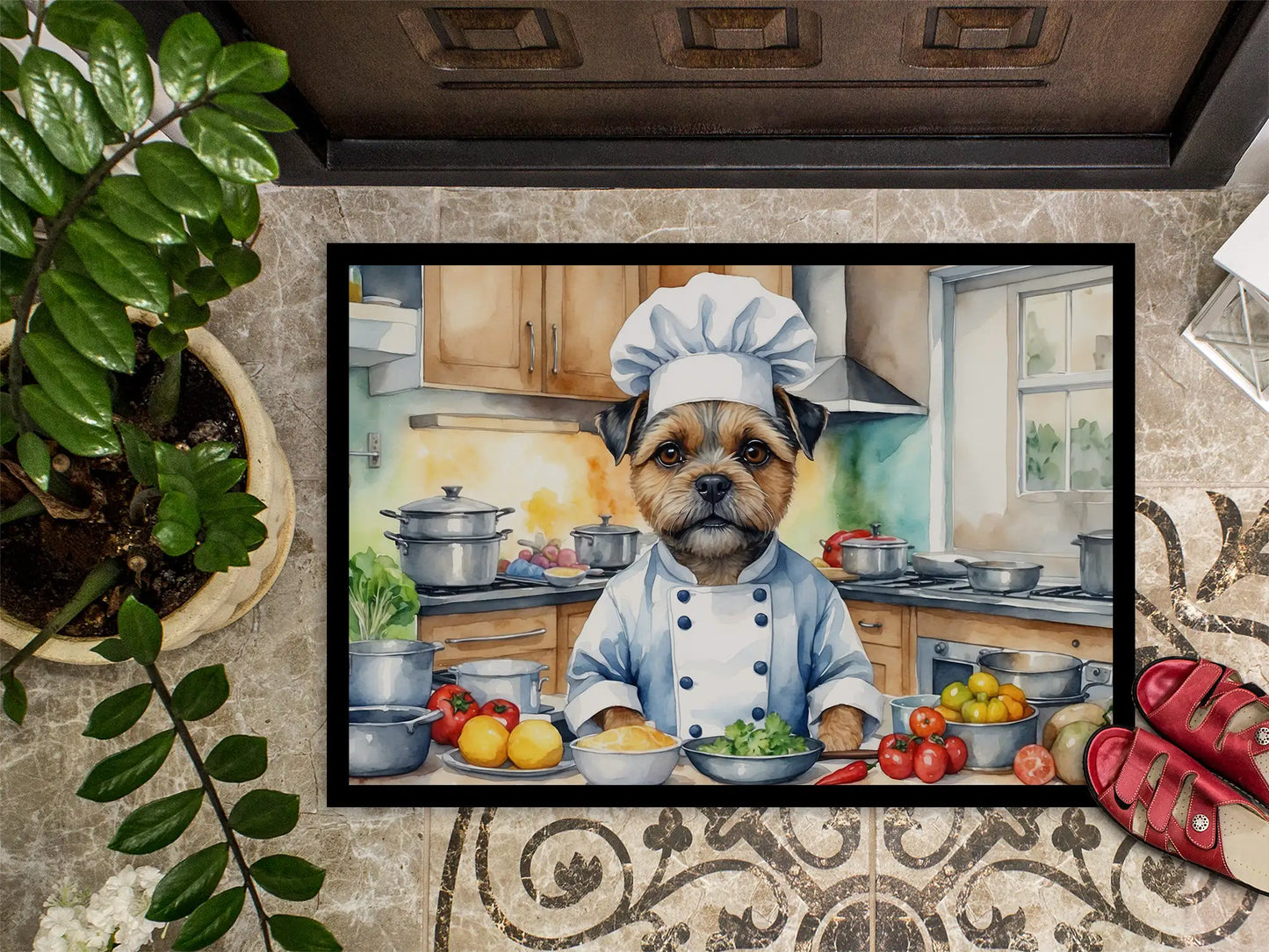 Border Terrier The Chef Doormat