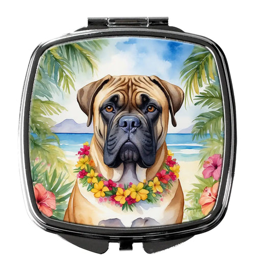 Bullmastiff Luau Compact Mirror