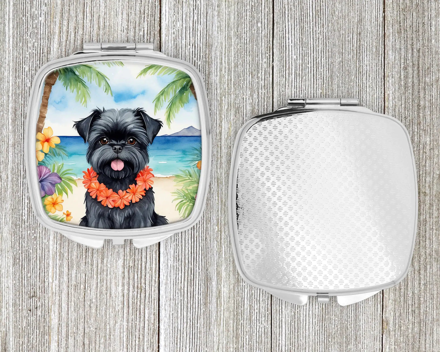 Affenpinscher Luau Compact Mirror