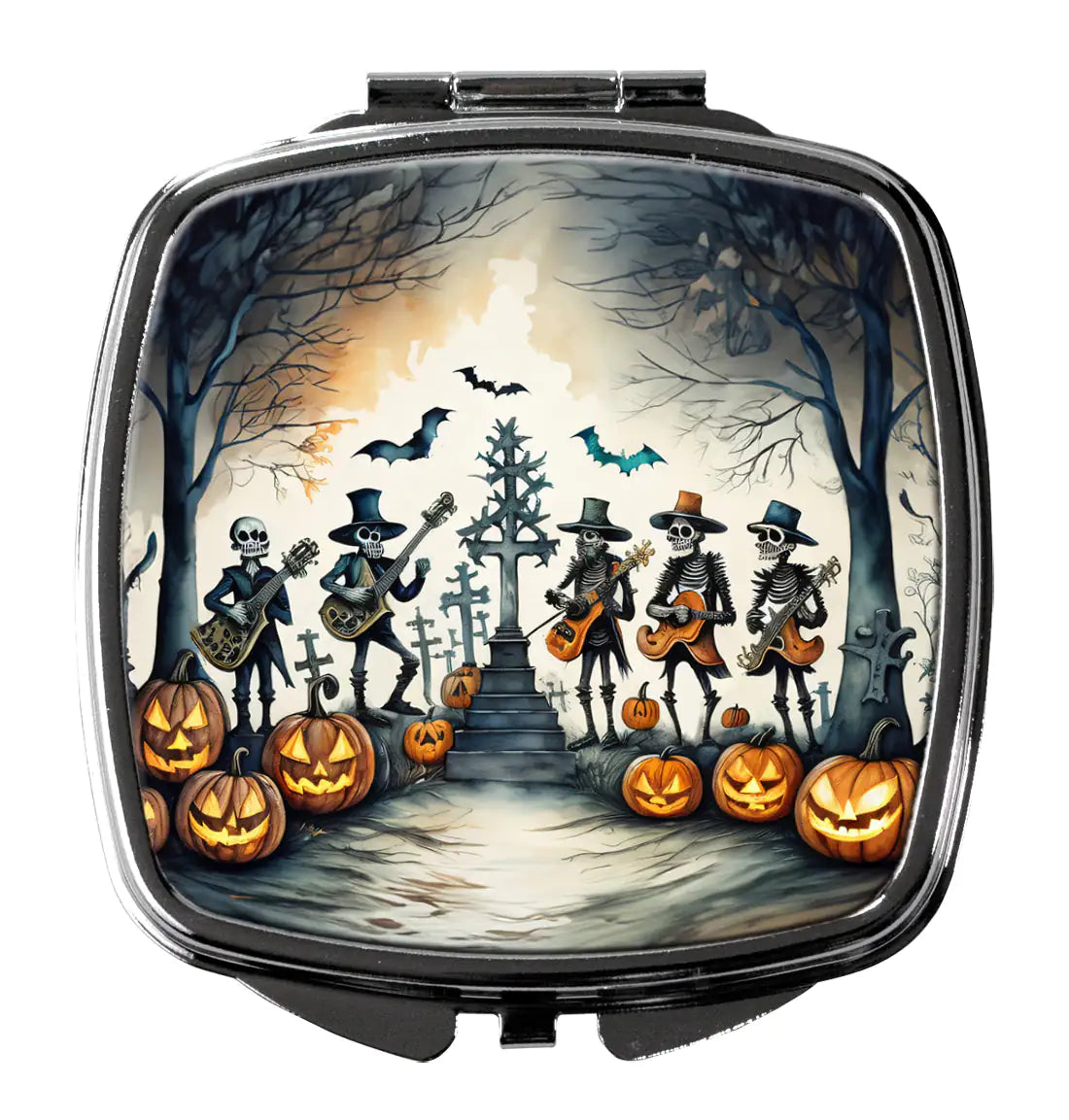 Mariachi Skeleton Band Spooky Halloween Compact Mirror