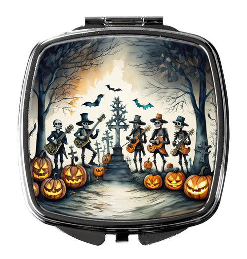 Mariachi Skeleton Band Spooky Halloween Compact Mirror