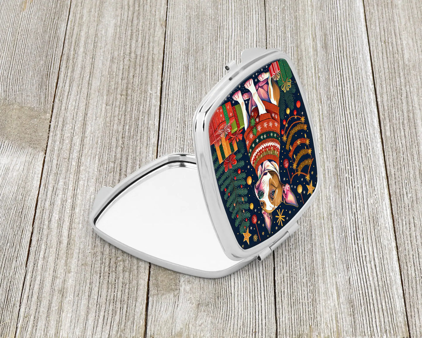 Pit Bull Terrier Christmas Compact Mirror