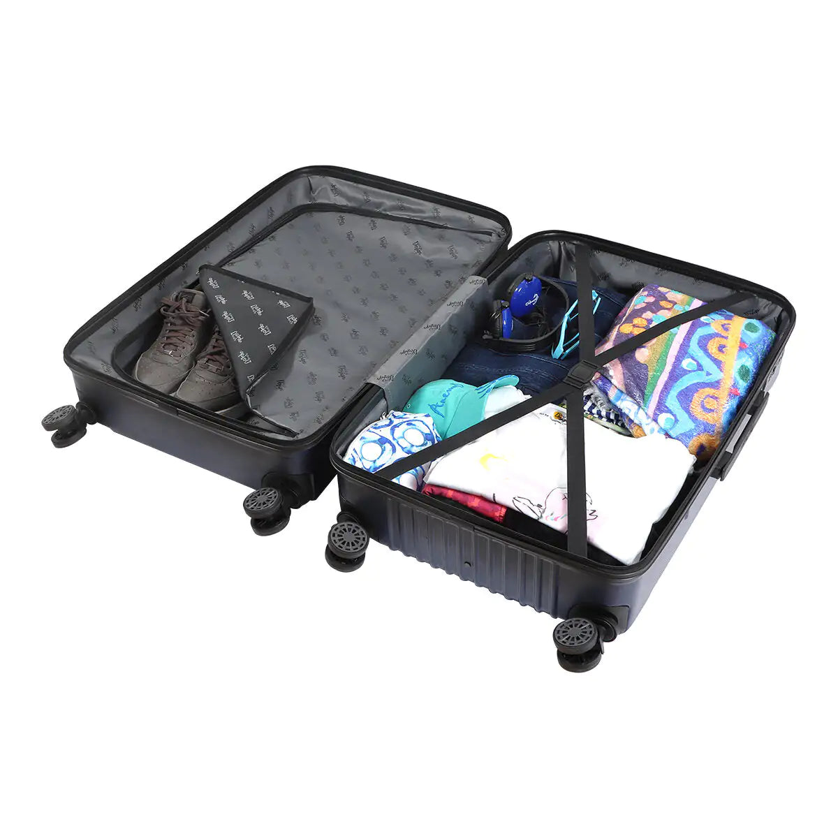 Biggdesign Ocean Hard shell Spinner Luggage Set, Navy Blue, 3 Piece