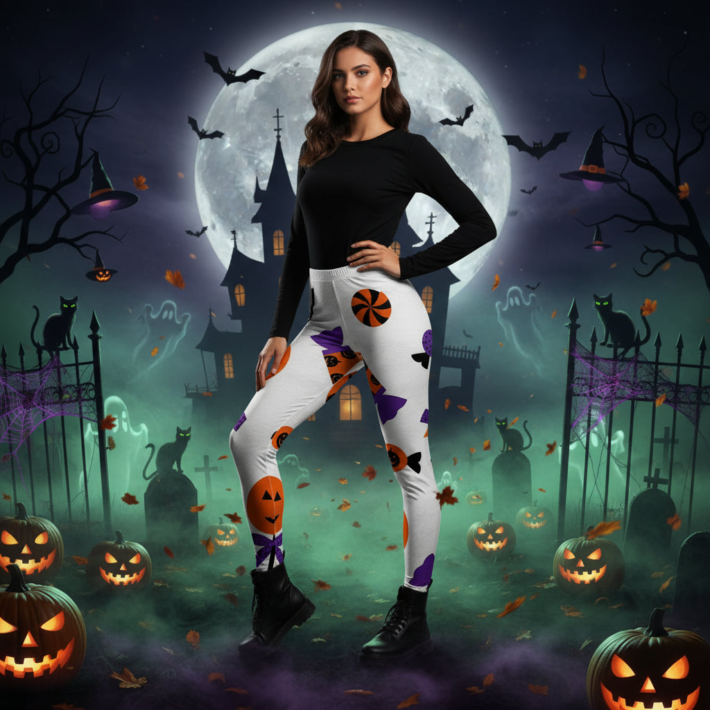 Women's Fashion Halloween Digital Printing Skinny Leggings