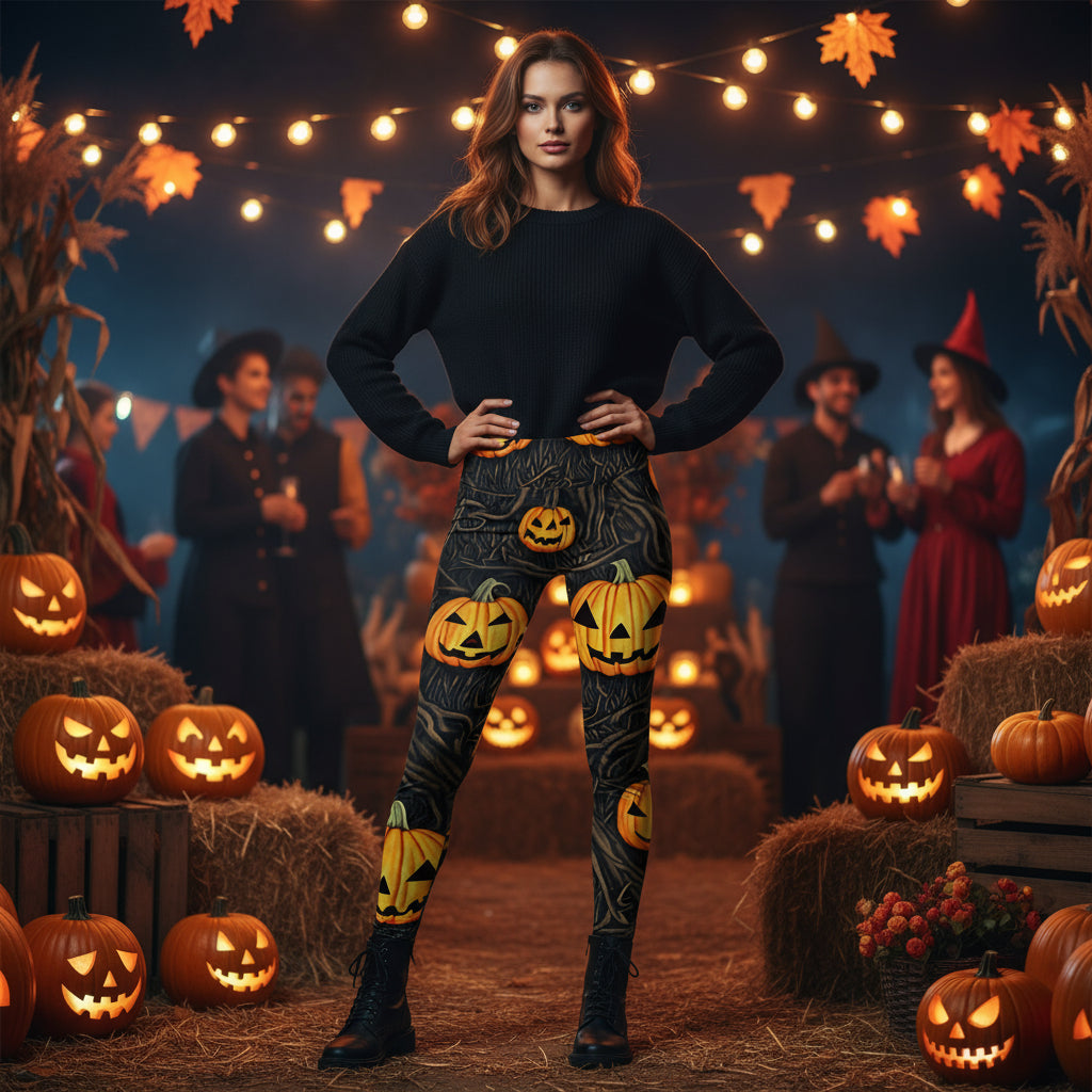 Women's Fashion Halloween Digital Printing Skinny Leggings