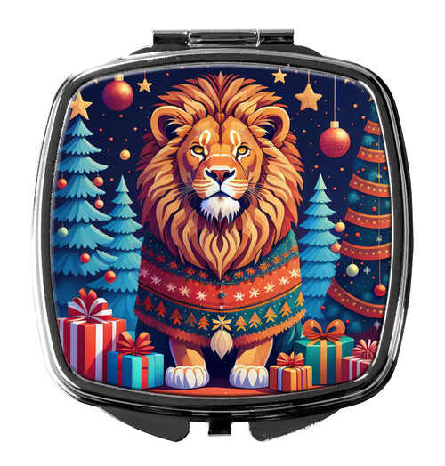 Lion Christmas Compact Mirror