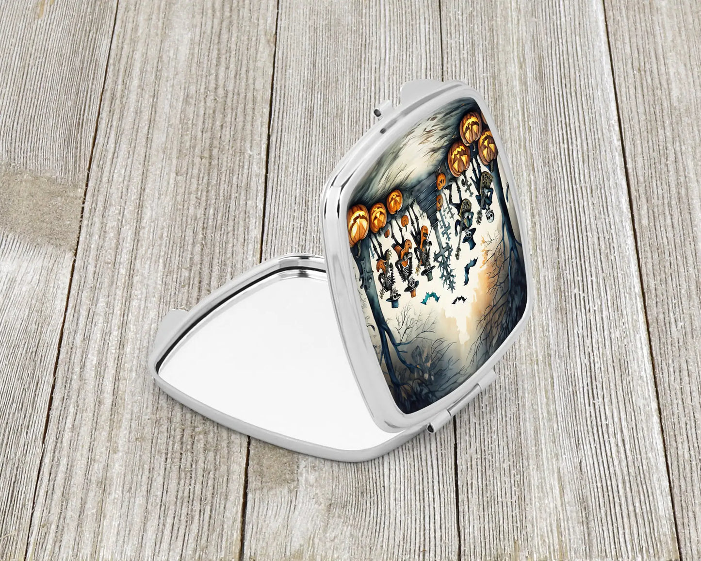 Mariachi Skeleton Band Spooky Halloween Compact Mirror