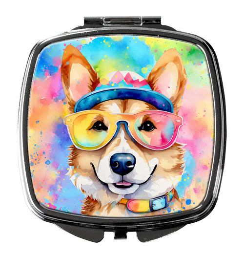 Corgi Hippie Dawg Compact Mirror