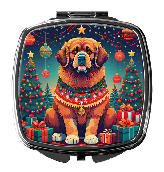 Tibetan Mastiff Christmas Compact Mirror