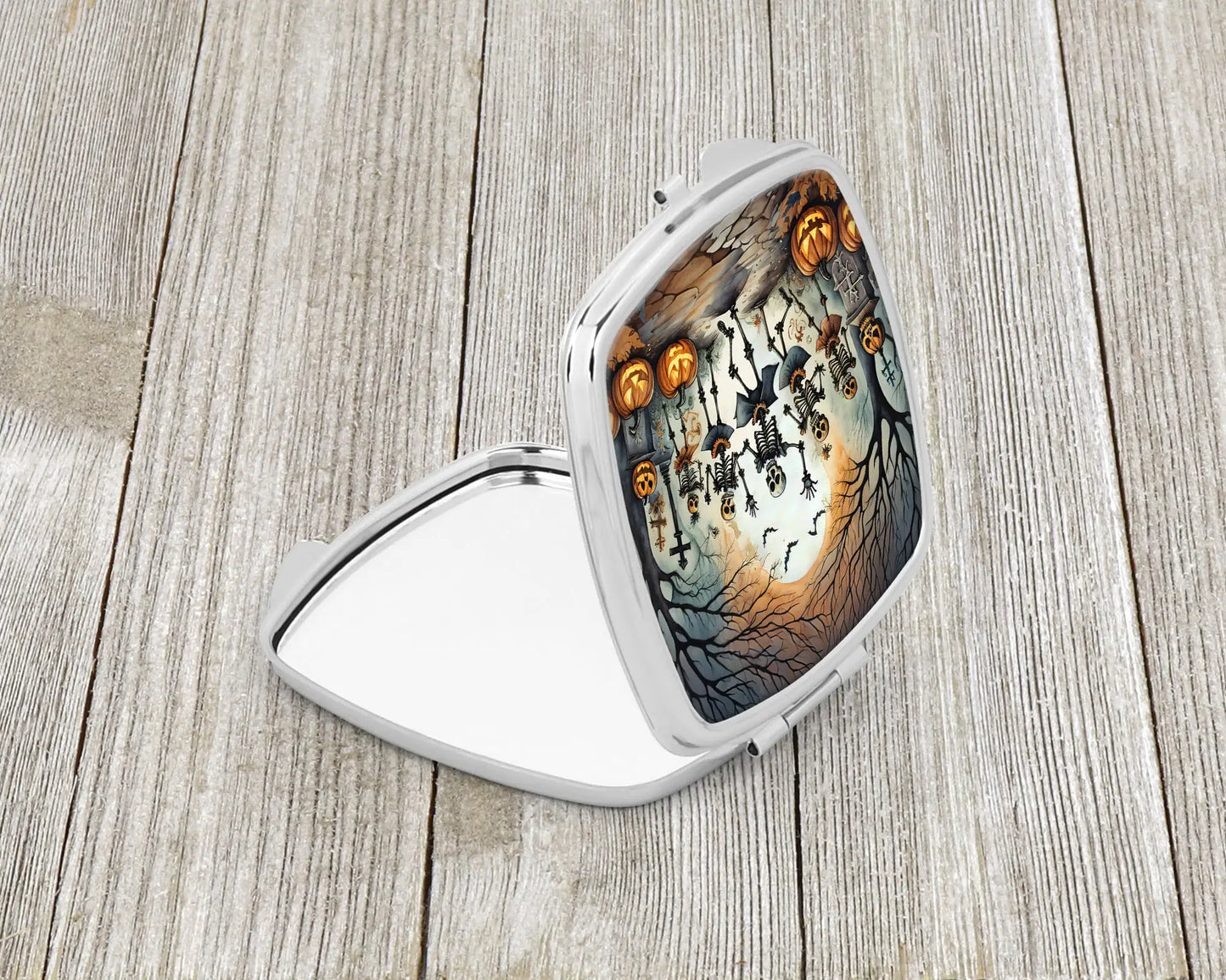 Dancing Skeletons Spooky Halloween Compact Mirror