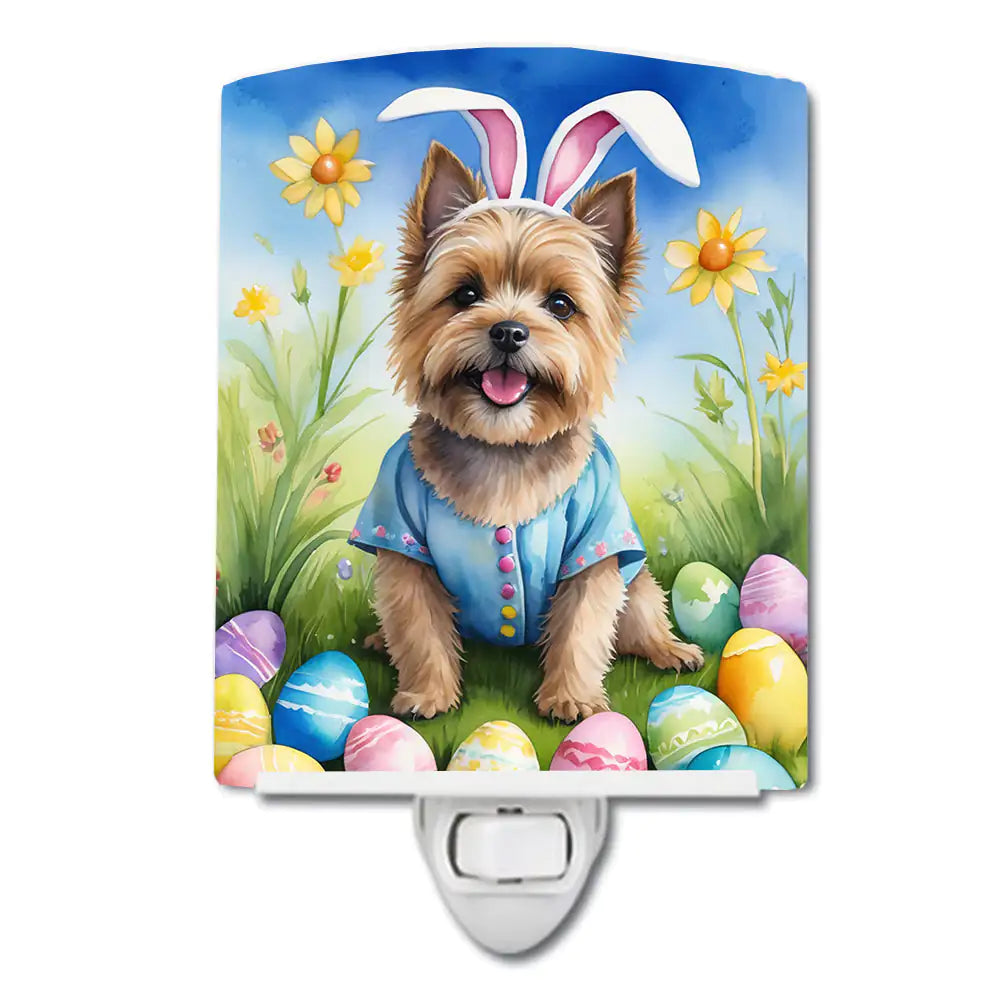 Cairn Terrier Easter Egg Hunt Ceramic Night Light