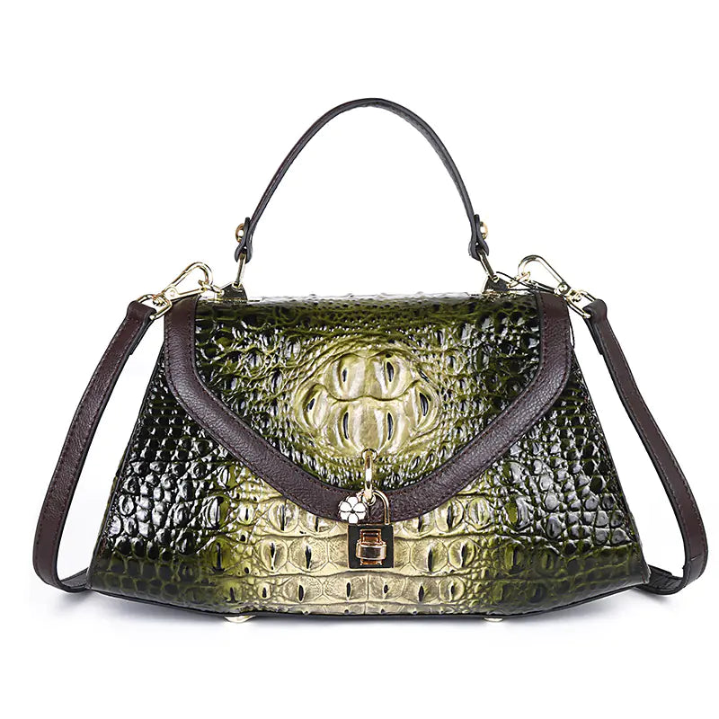 High-End 2020 Crocodile Pattern Shoulder Tote Bag