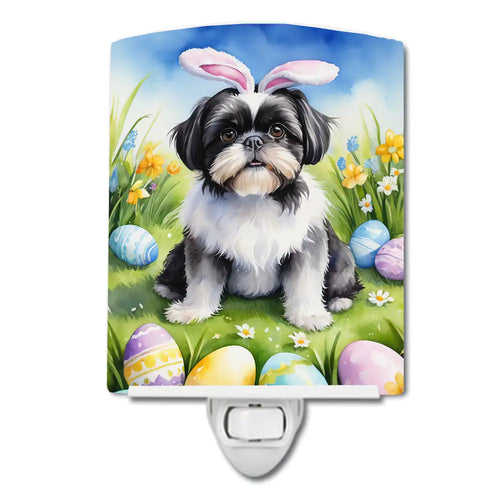 Shih Tzu Easter Egg Hunt Ceramic Night Light