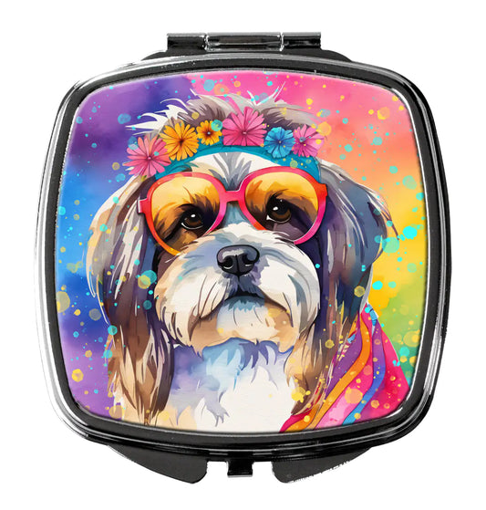 Shih Tzu Hippie Dawg Compact Mirror