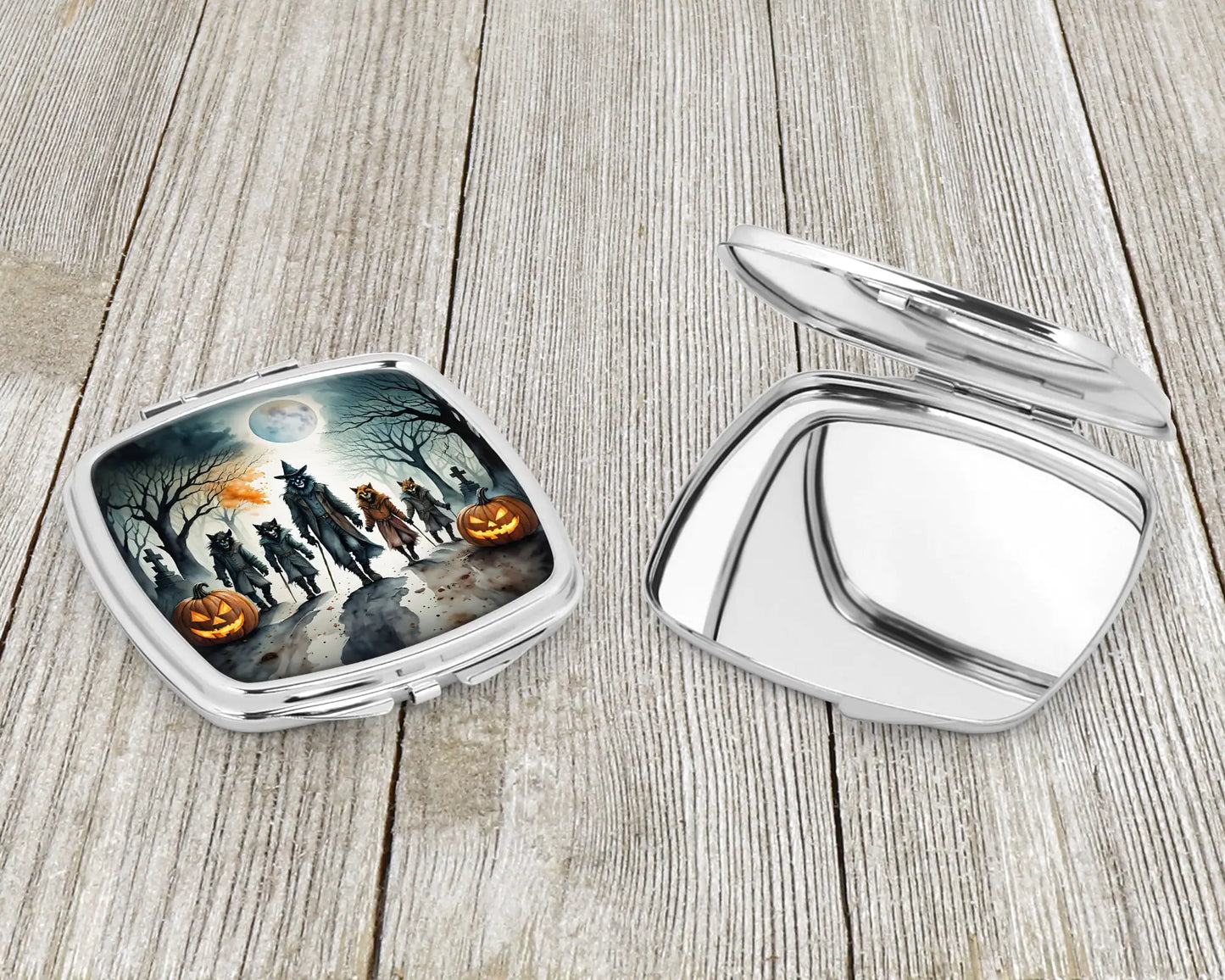Werewolves Spooky Halloween Compact Mirror
