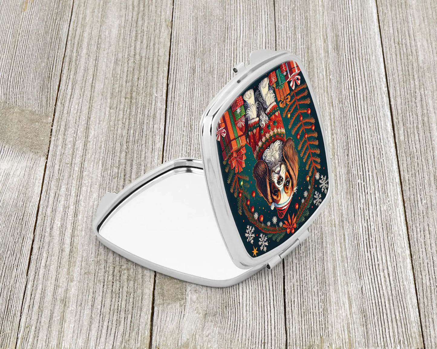 Cavalier King Charles Spaniel Christmas Compact Mirror