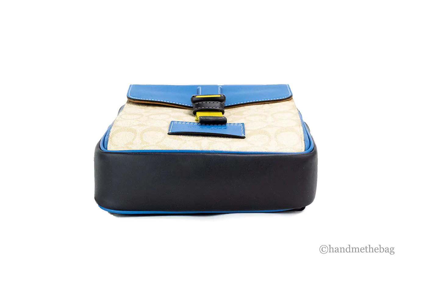 Coach Khaki Blue Jay Coated Canvas Color block Track Pack