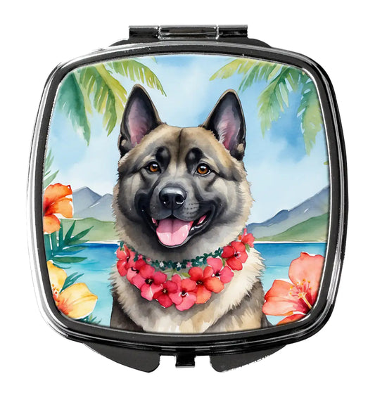 Norwegian Elkhound Luau Compact Mirror
