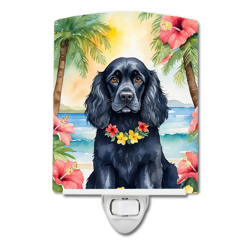 Cocker Spaniel Luau Ceramic Night Light