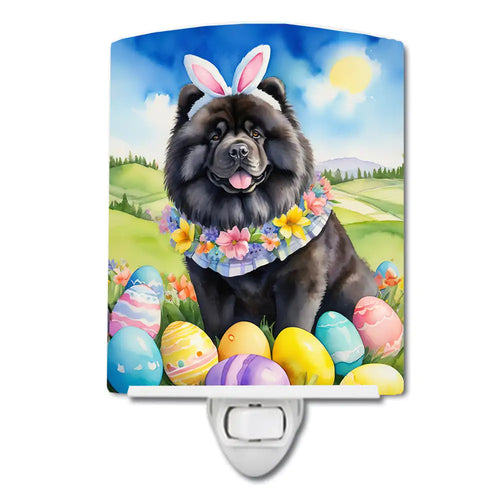 Chow Chow Easter Egg Hunt Ceramic Night Light