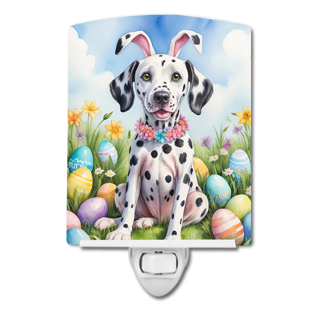 Dalmatian Easter Egg Hunt Ceramic Night Light