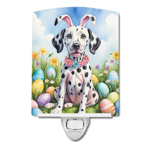 Dalmatian Easter Egg Hunt Ceramic Night Light