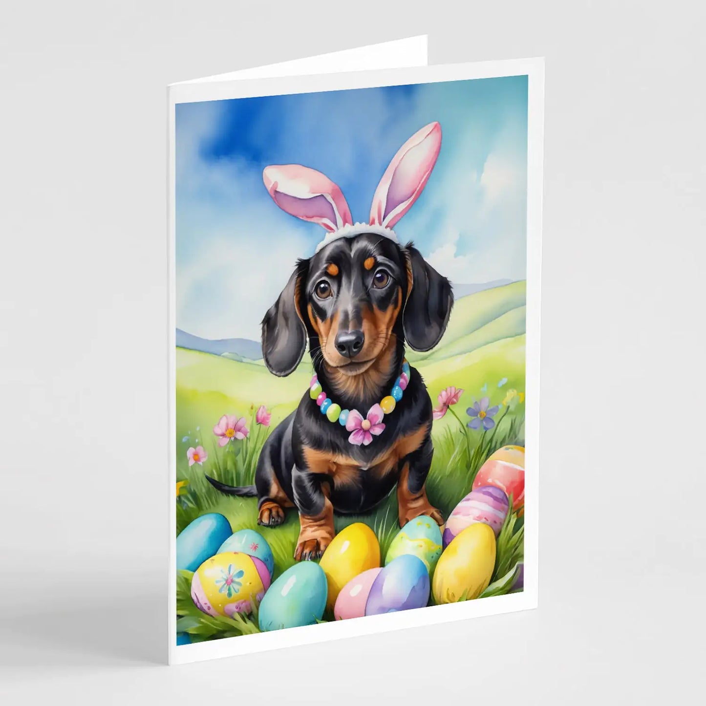 Dachshund Easter Egg Hunt Greeting Cards Pack of 8