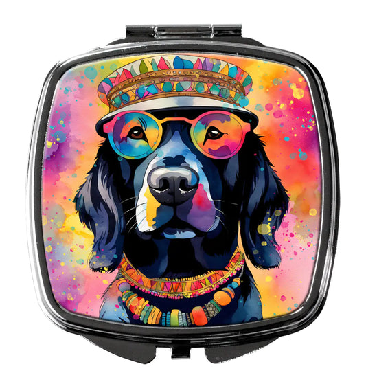 Black Labrador Hippie Dawg Compact Mirror