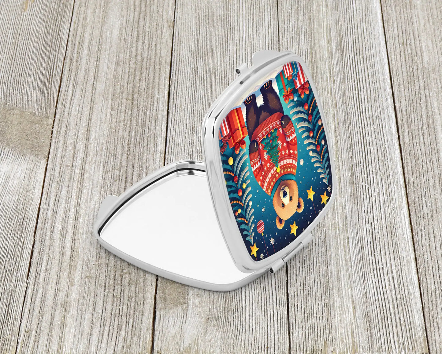 Bear Christmas Compact Mirror
