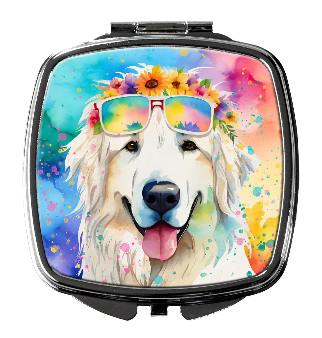 Great Pyrenees Hippie Dawg Compact Mirror