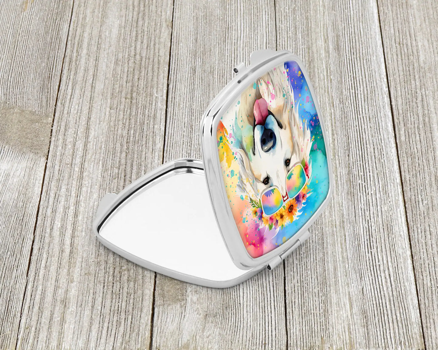 Great Pyrenees Hippie Dawg Compact Mirror