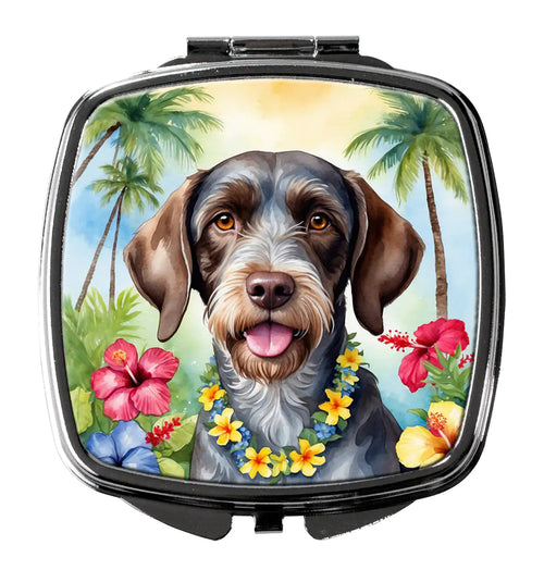 German Wirehaired Pointer Luau Compact Mirror