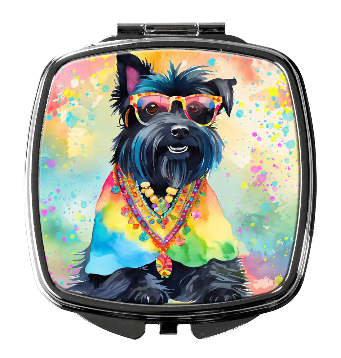 Scottish Terrier Hippie Dawg Compact Mirror