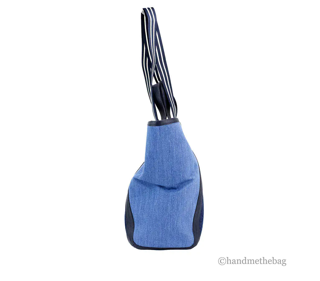 Kate Spade Rosie Large Blue Color block Denim Slouchy Tote