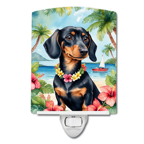 Dachshund Luau Ceramic Night Light