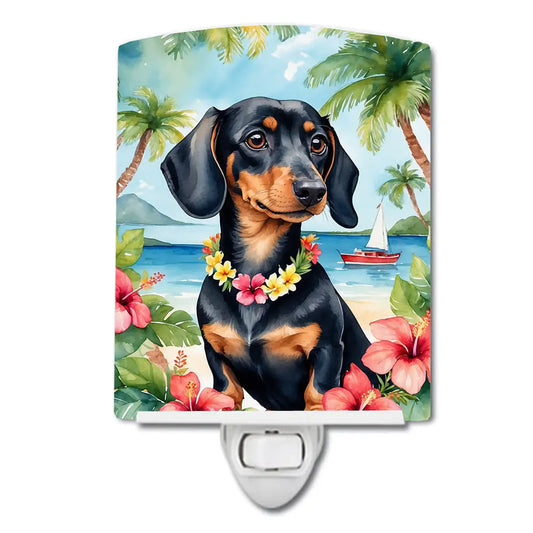 Dachshund Luau Ceramic Night Light