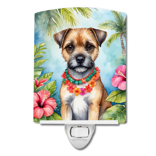 Border Terrier Luau Ceramic Night Light