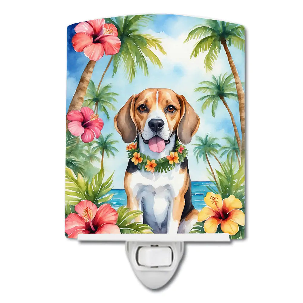 Beagle Luau Ceramic Night Light