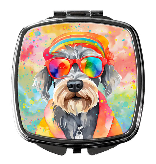 Schnauzer Hippie Dawg Compact Mirror